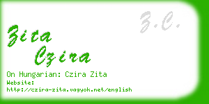 zita czira business card